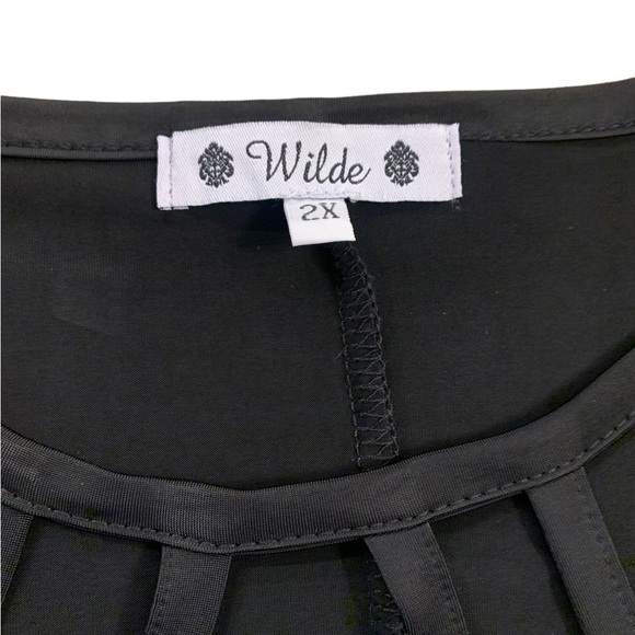 Wilde | Black Top Cut-out Details Size 2X NWT New With Tags - Picture 2 of 8